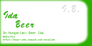 ida beer business card